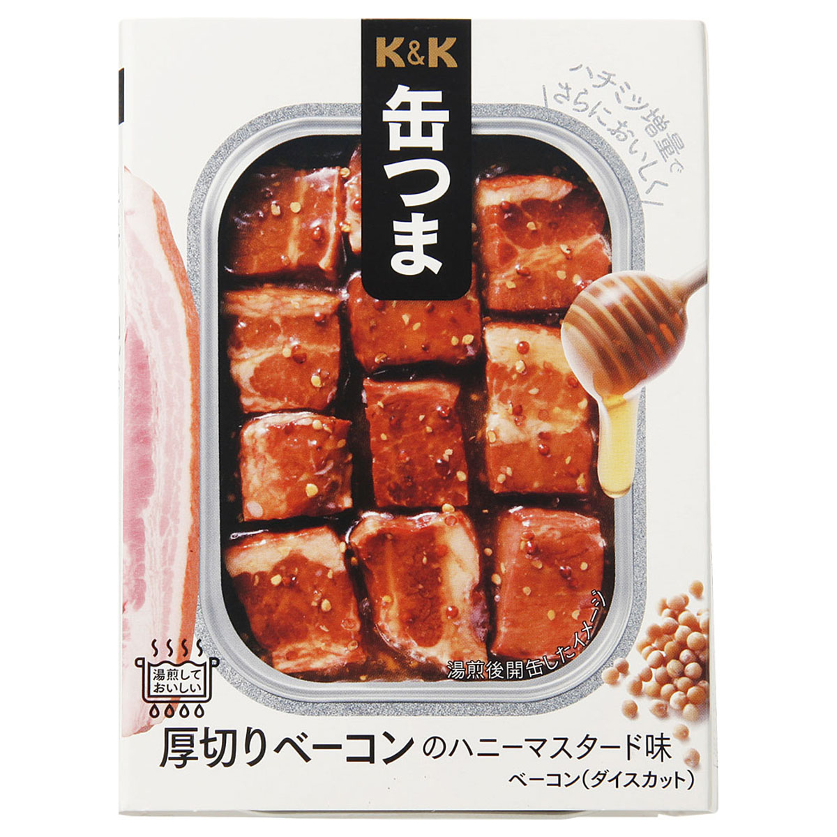 K&K 缶つま 厚切りベーコンのハニーマスタード味 105gx6